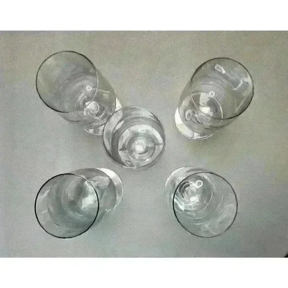Schott Zweisel Nekar Smoke Etched Rose Crystal Iced Tea Water Glasses (Set of 5) - Picture 3 of 5